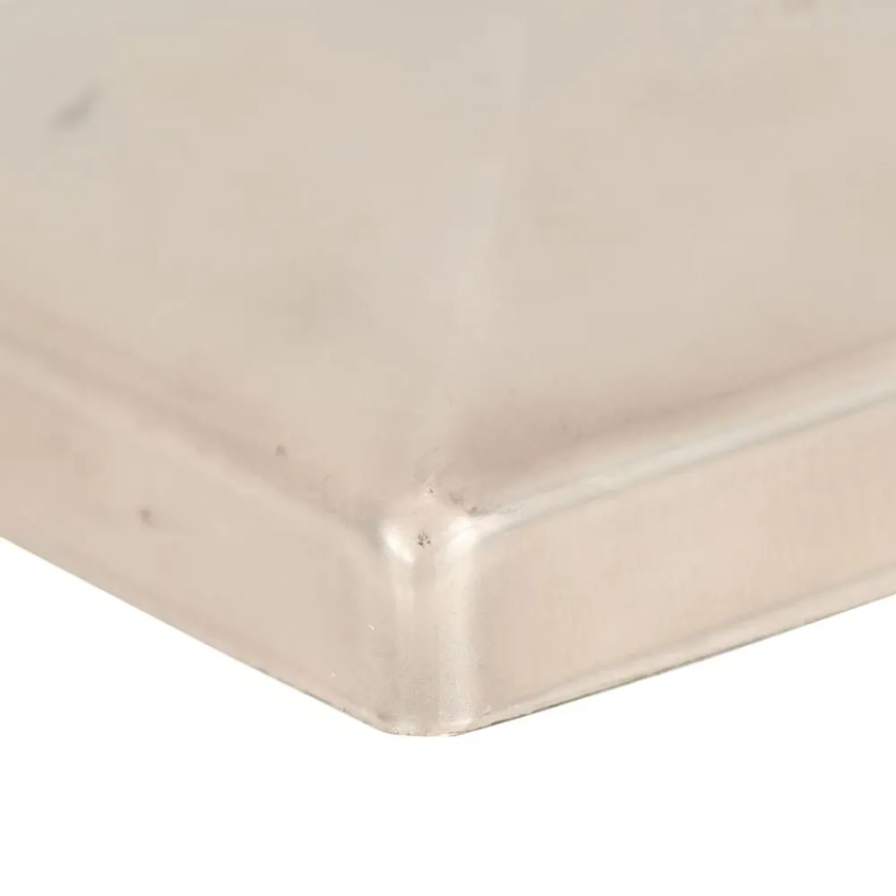 vidaXL Vallas De Jardín-Tapas piramidales postes valla 6 uds acero inoxidable 71x71 mm