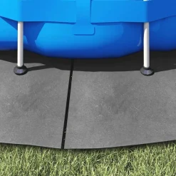 vidaXL Tapiz de suelo piscina geotextil de poliéster gris claro Ø244cm Discount