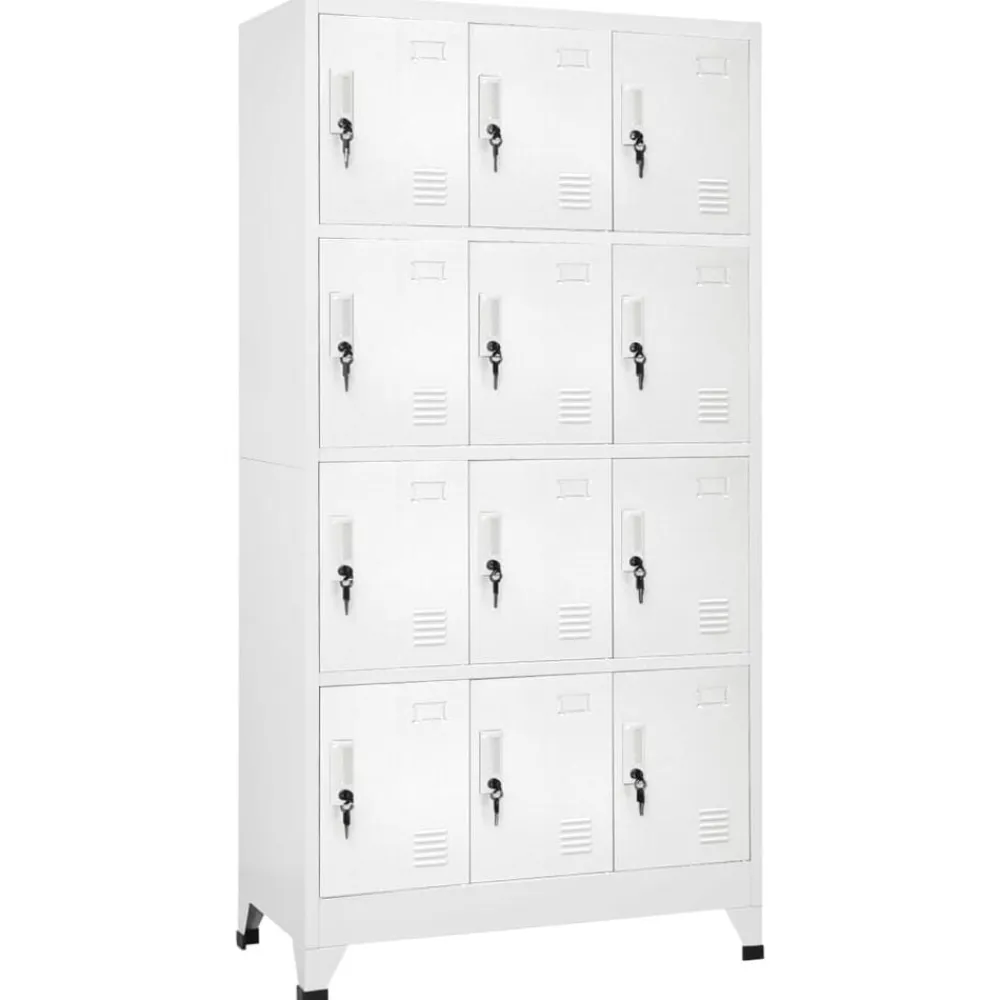 vidaXL Armarios Y Almacenamiento-Taquilla con 12 compartimentos 90x45x180 cm