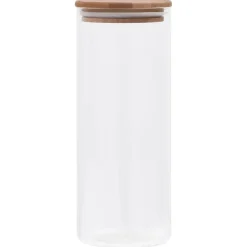 vidaXL Tarros de almacenaje con tapa de bambú 6 unidades 1000 ml Sale