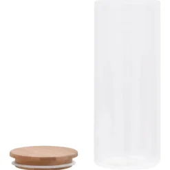 vidaXL Tarros de almacenaje con tapa de bambú 6 unidades 1000 ml Sale