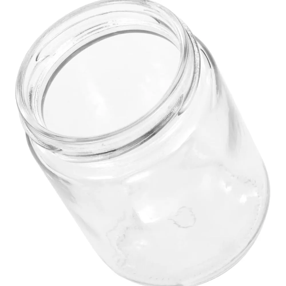 vidaXL Cocina Y Comedor-Tarros de mermelada de vidrio con tapa dorada 48 uds 230 ml