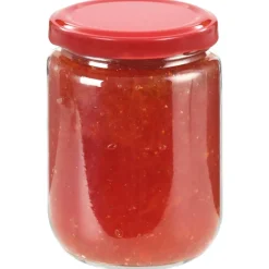 vidaXL Tarros de mermelada de vidrio con tapa roja 48 unidades 230 ml Rojo Best