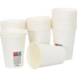 vidaXL Restauración-Tazas de café de papel 1000 uds 12oz 300ml blanco