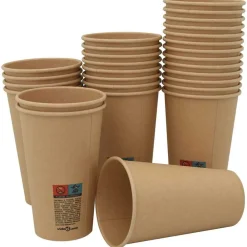 vidaXL Tazas de café de papel 1000 uds 16oz 400ml marrón Online