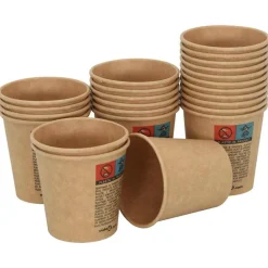 vidaXL Restauración-Tazas de café de papel 1000 uds 4oz 100ml marrón