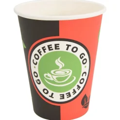 vidaXL Restauración-Tazas de café de papel 1000 uds 12oz 300ml rojo y negro