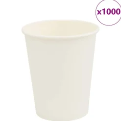 vidaXL Restauración-Tazas de café de papel 1000 uds 8oz 200ml blanco