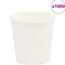 vidaXL Restauración-Tazas de café de papel 1000 uds 4oz 100ml blanco