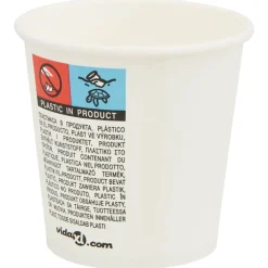 vidaXL Restauración-Tazas de café de papel 1000 uds 4oz 100ml blanco