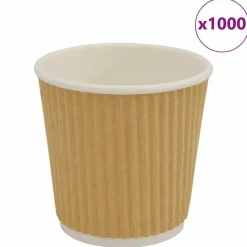 vidaXL Tazas de café de papel 1000 uds 4oz 100ml marrón Discount