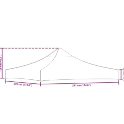 vidaXL Techo de carpa para celebraciones 3x3 m 270 g/m² Verde Clearance