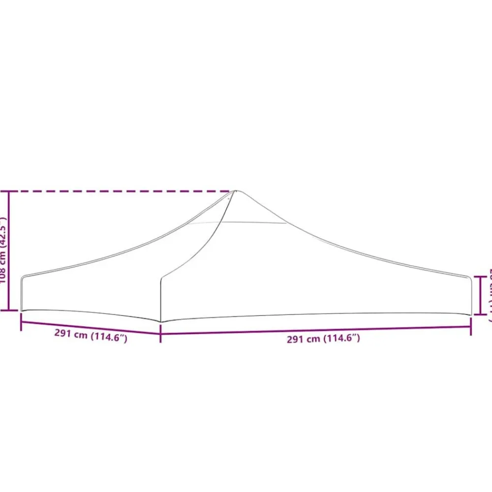 vidaXL Techo de carpa para celebraciones 3x3 m gris Antracita Online