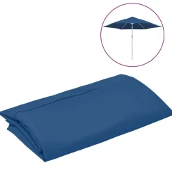 vidaXL Jardín-Tela de repuesto para sombrilla azul azure 300 cm