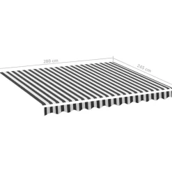vidaXL Tela de repuesto para toldo gris blanco 3x2,5 m Antracita y Discount