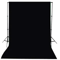 vidaXL Telón de fondo sin soporte algodón 300x300 cm Negro Best