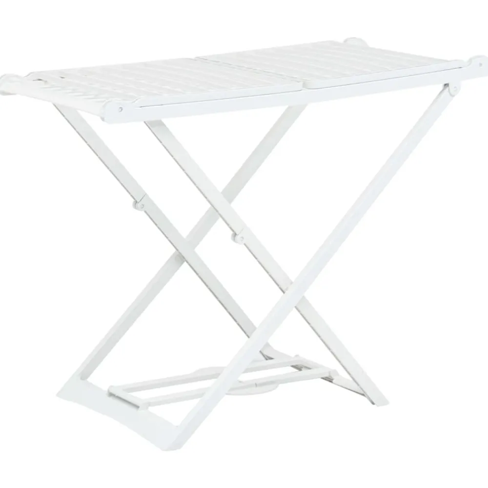 vidaXL Tendedero plegable de plástico blanco Sale