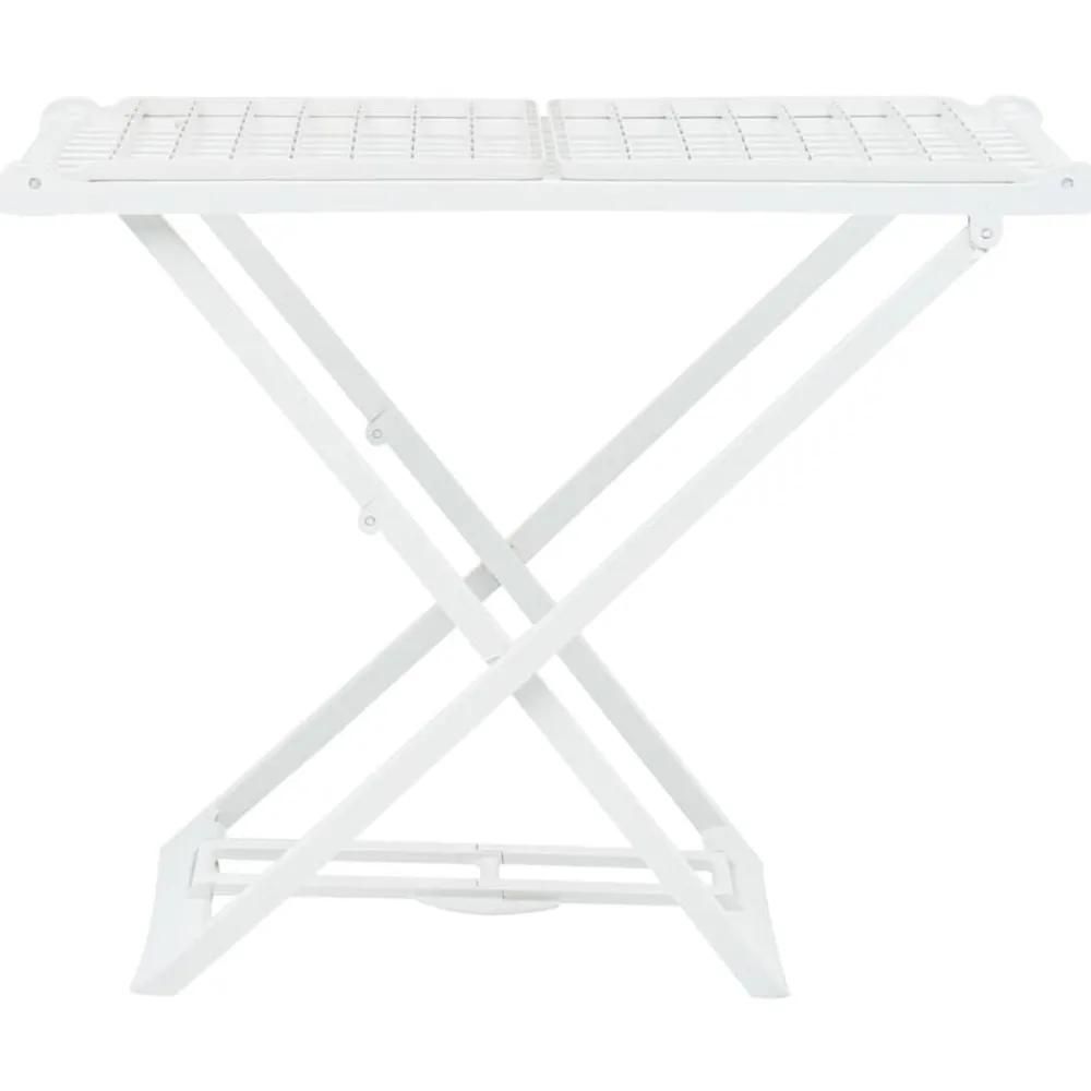 vidaXL Tendedero plegable de plástico blanco Sale