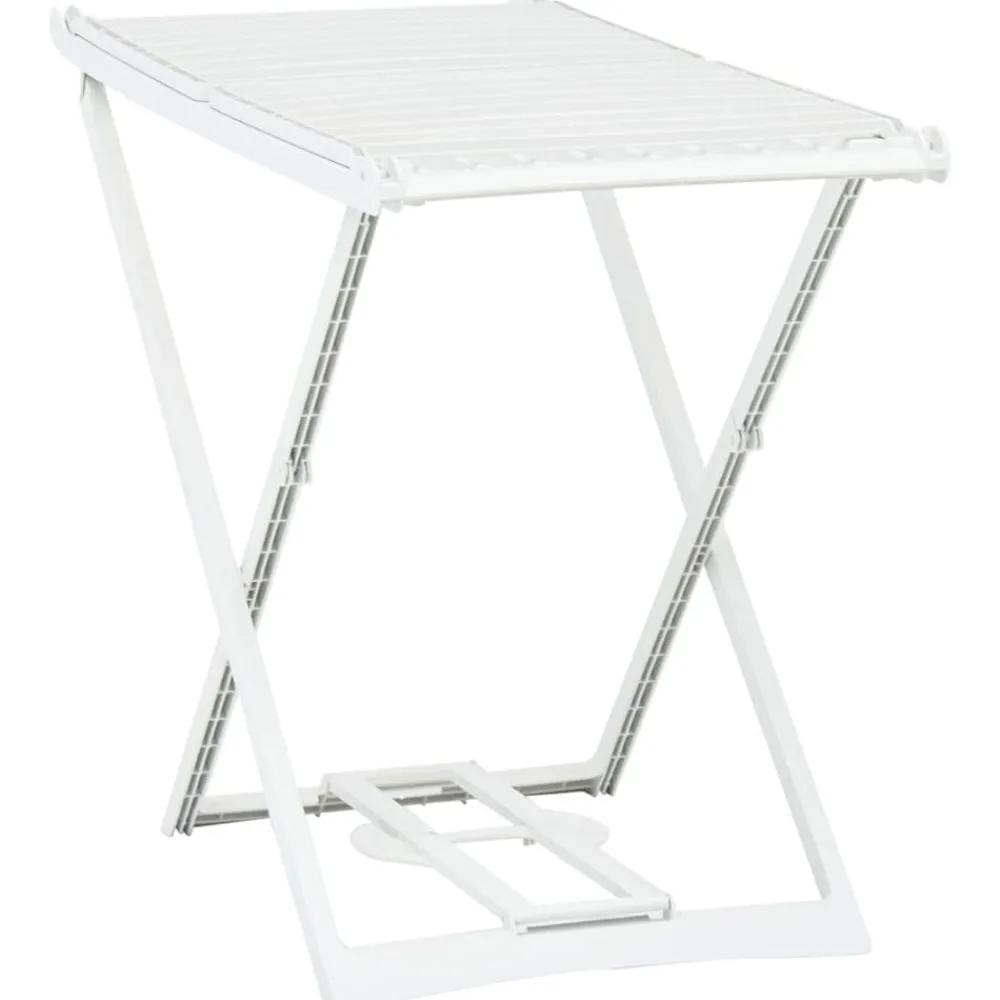 vidaXL Tendedero plegable de plástico blanco Sale