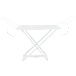 vidaXL Tendedero plegable de plástico blanco Sale