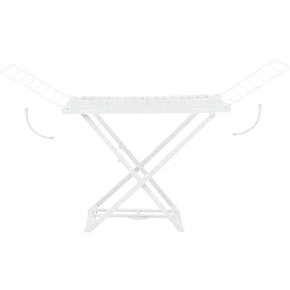 vidaXL Tendedero plegable de plástico blanco Sale