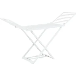 vidaXL Tendedero plegable de plástico blanco Sale