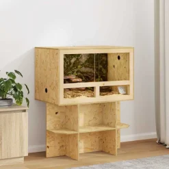 vidaXL Productos Para Mascotas-Terrario Marrón 80 x 50 x 100 cm OSB