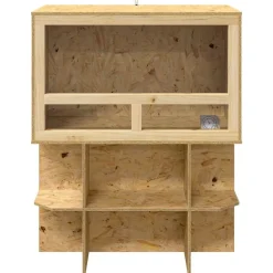 vidaXL Productos Para Mascotas-Terrario Marrón 80 x 50 x 100 cm OSB
