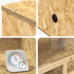 vidaXL Productos Para Mascotas-Terrario Marrón 100 x 50 x 100 cm OSB
