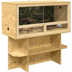 vidaXL Productos Para Mascotas-Terrario Marrón 100 x 50 x 100 cm OSB