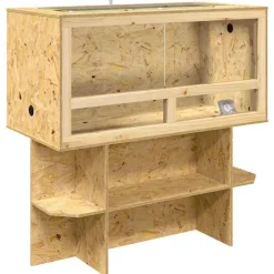 vidaXL Productos Para Mascotas-Terrario Marrón 100 x 50 x 100 cm OSB