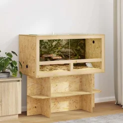 vidaXL Productos Para Mascotas-Terrario Marrón 100 x 50 x 100 cm OSB