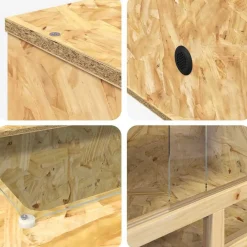 vidaXL Productos Para Mascotas-Terrario Marrón 100 x 50 x 100 cm OSB