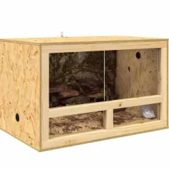 vidaXL Terrario Marrón 80 x 50 x 50 cm OSB Discount
