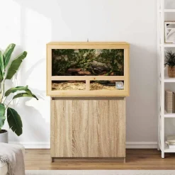 vidaXL Terrario Marrón 80 x 50 x 50 cm OSB Discount