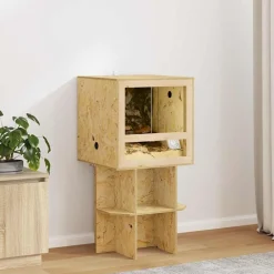 vidaXL Productos Para Mascotas-Terrario Marrón 50 x 50 x 100 cm OSB