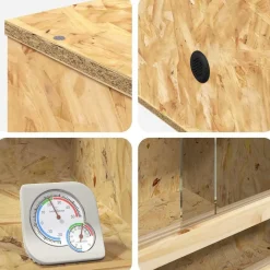 vidaXL Productos Para Mascotas-Terrario Marrón 50 x 50 x 100 cm OSB