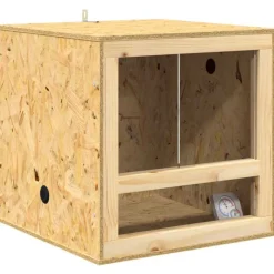 vidaXL Productos Para Mascotas-Terrario Marrón 50 x 50 x 100 cm OSB
