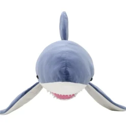 vidaXL Juguetes-Tiburón de peluche azul y blanco