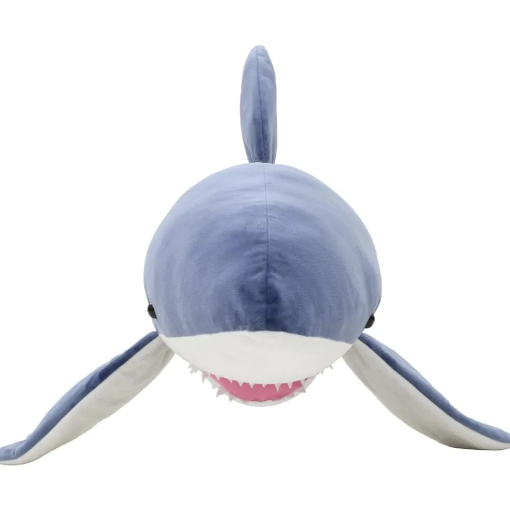 vidaXL Juguetes-Tiburón de peluche azul y blanco