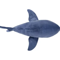 vidaXL Juguetes-Tiburón de peluche azul y blanco