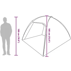 vidaXL Tienda Cabaña con techo 370 x 230 x 185 cm tafetán Azul Discount