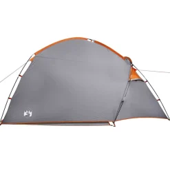 vidaXL Tienda Cabaña 370 x 230 x 185 cm tafetán Gris y naranja Online