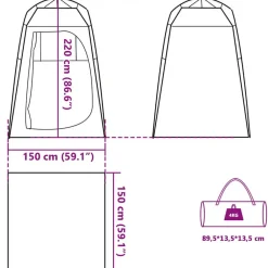 vidaXL Tienda cambiador privacidad liberación rápida impermeable Verde Sale
