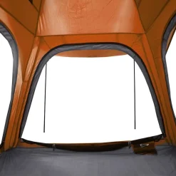 vidaXL Tienda campaña 4 pers impermeable apertura rápida gris naranja Gris y naranja Best