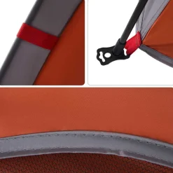 vidaXL Actividades Al Aire Libre-Tienda campaña cabaña 4 personas apertura rápida gris naranja