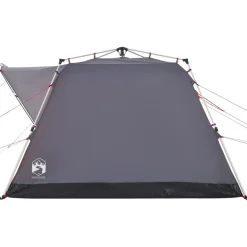 vidaXL Tienda campaña cabaña 4 personas apertura rápida gris naranja Gris y naranja Outlet