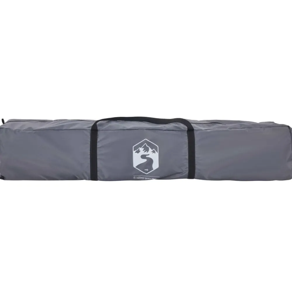 vidaXL Tienda campaña cabaña 4 personas apertura rápida gris naranja Gris y naranja Outlet