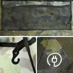 vidaXL Tienda campaña familiar tipi 6 personas impermeable Camuflaje Sale