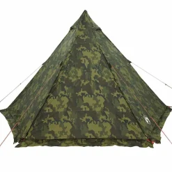 vidaXL Tienda campaña familiar tipi 6 personas impermeable Camuflaje Sale